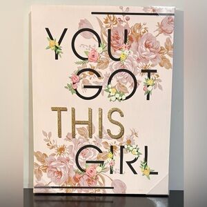 Floral Motivational Wall Decor Hook